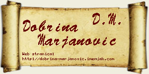 Dobrina Marjanović vizit kartica